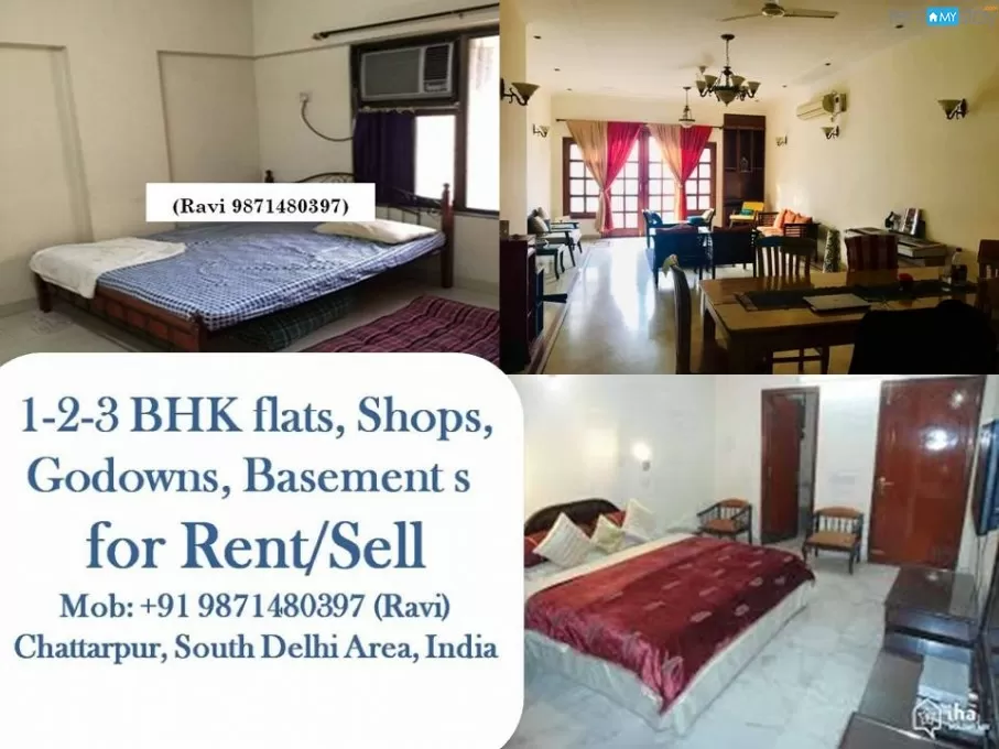 1bhk flat on rent in chattarpur in new delhi