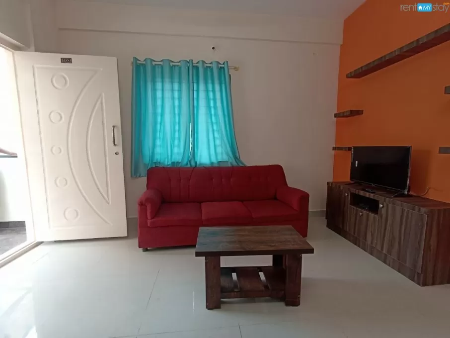 Fully furnished 1bhk couple friendly flat in marathahalli